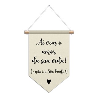 Flâmula decorativa Casamento pajem daminha Ai vem o amor da sua vida e não é o São Paulo em Oferta na Shopee