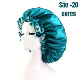 Touca de Cetim Dupla Face Com Regulador Ajustável Anti Frizz em Oferta na Shopee