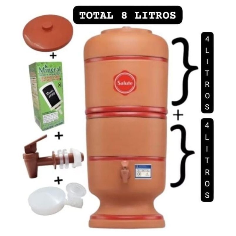 Filtro de Barro 8 litros COMPLETO