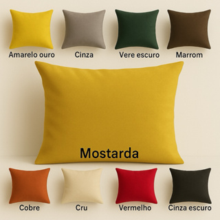 Capa de Almofada Suede Luxo com Zíper | 40x40 ou 60x60 | Várias Cores em Oferta na Shopee