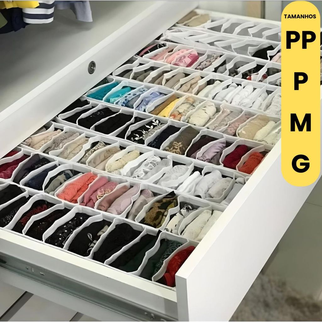 Organizador de Gaveta | Colmeia Organizadora | Organizador de Guarda Roupas | “PP – P – M – G “