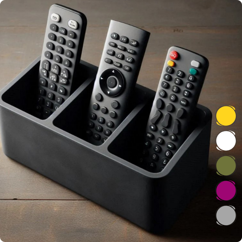 Organizador Suporte Porta Controle Remoto Com 3 Divisórias TV Ar Condicionado