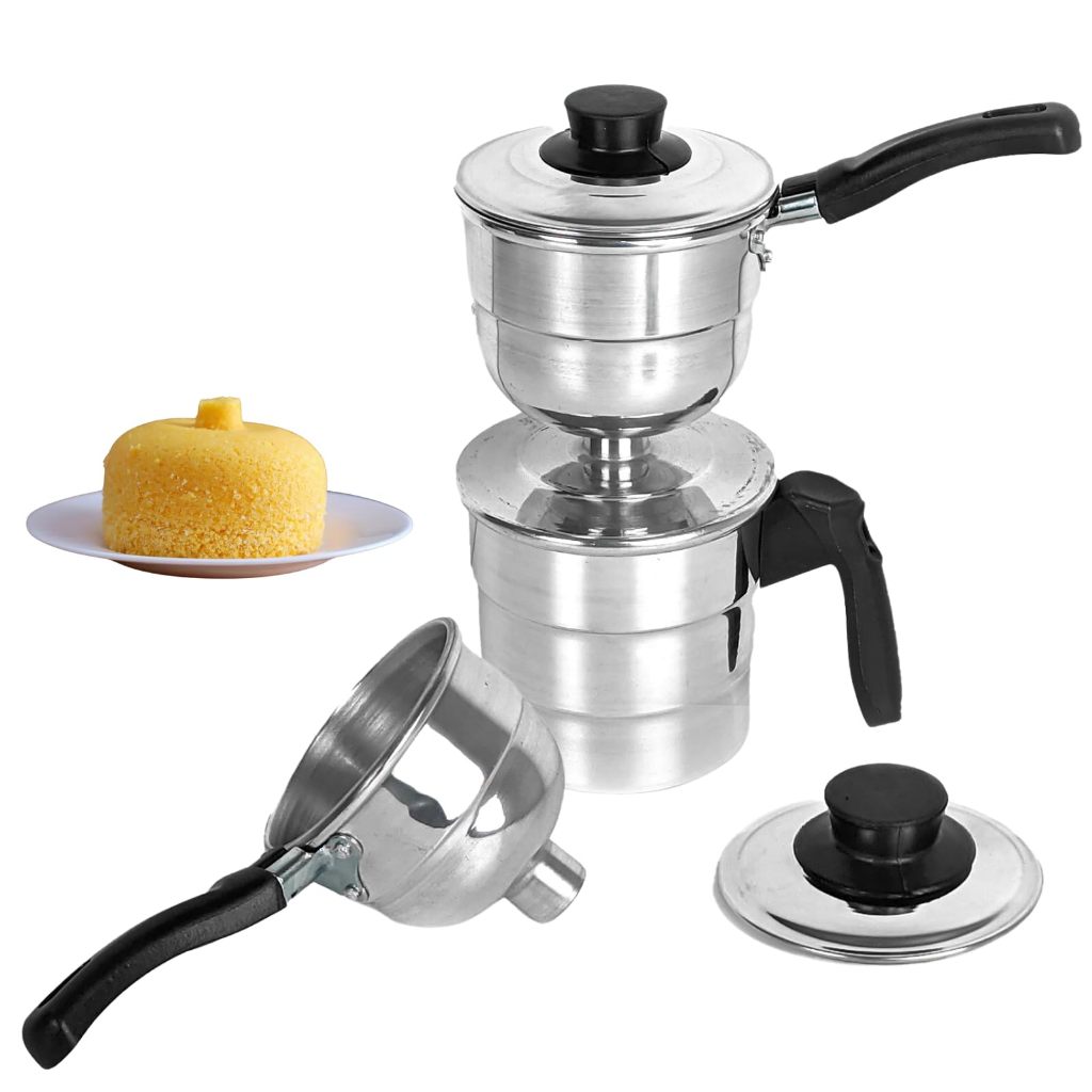 Duo Cuscuzeira Nordestina 3pcs: A Cuscuzeira Certa para Cada Momento (Individual e Compart...