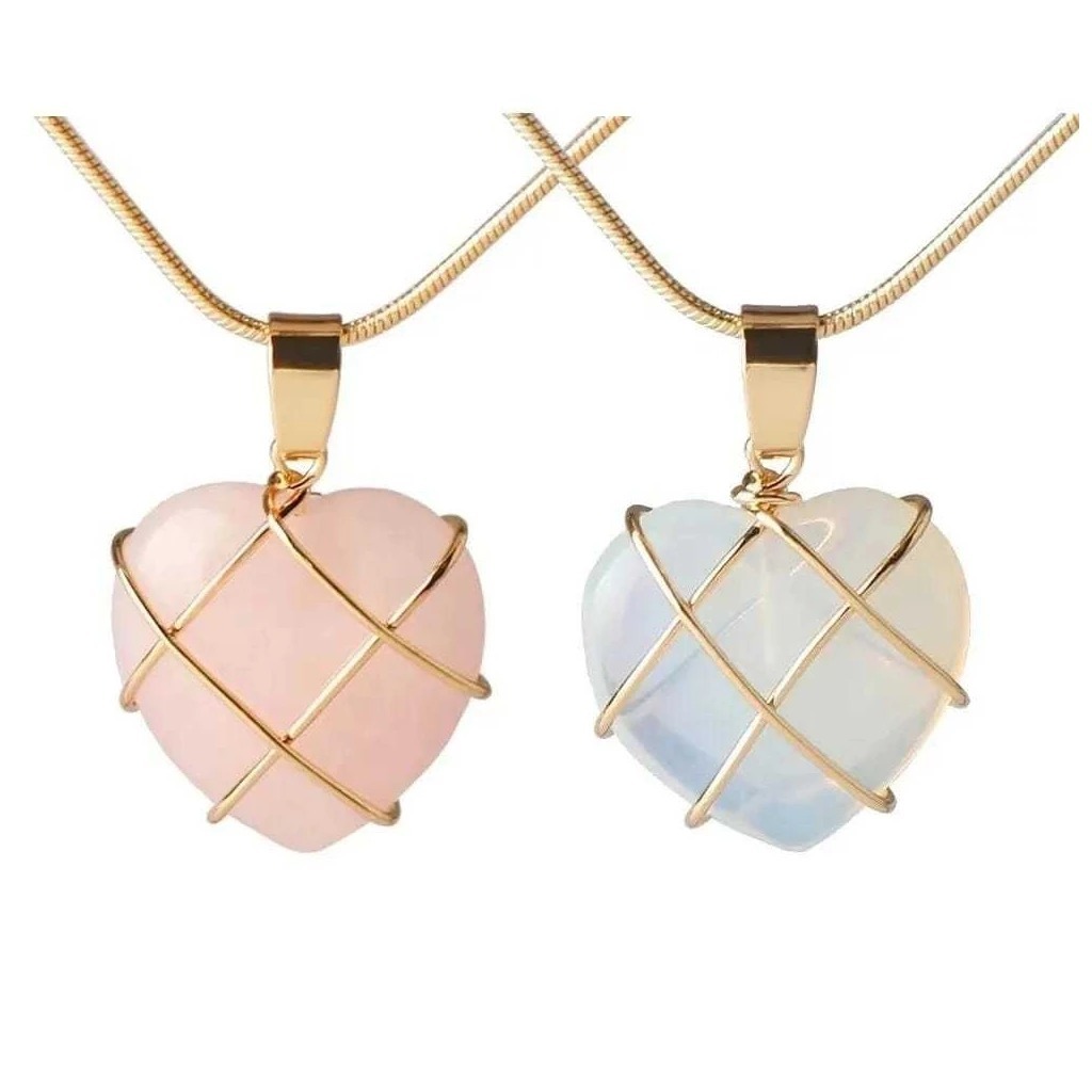 Colar Castelo Princesas Pedra Natural Quartzo Ametista Resina Coração Corrente de Aço Inox Presente em Oferta na Shopee