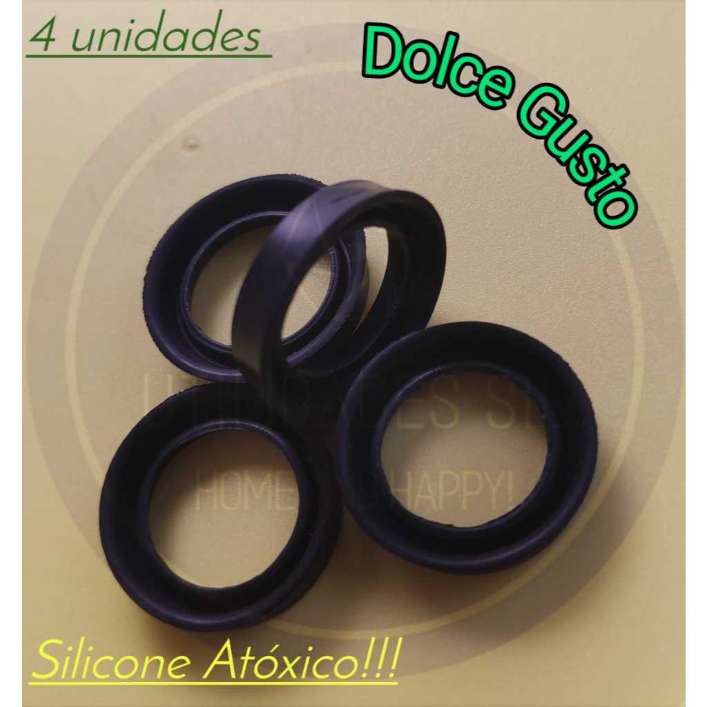 Kit 4 peças Vedação Silicone Borracha Gaxeta Retentor Anel Cafeteira Dolce Gusto.