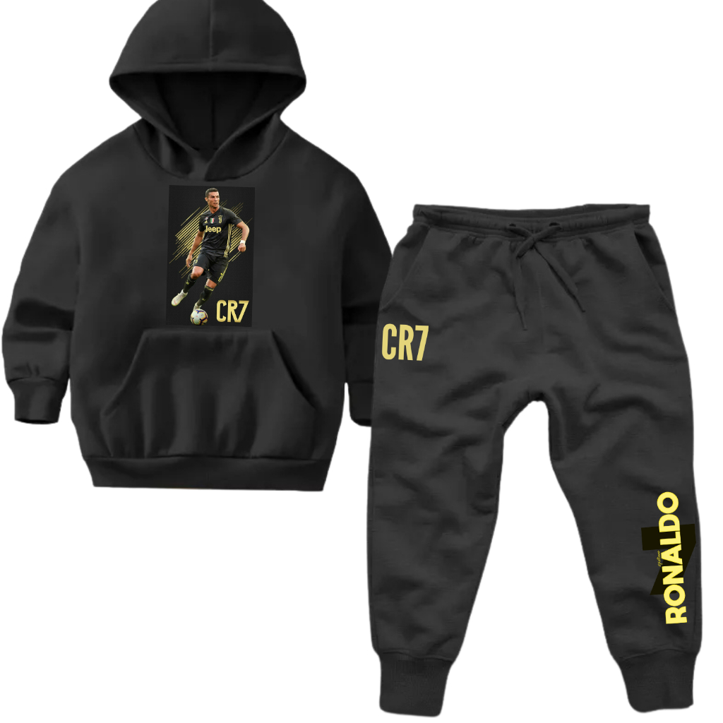 Conjunto Calça Blusa Moletom Canguru CR7 Cristiano Ronaldo Agasalho Peluciado Blusa Unissex Masculino Feminino