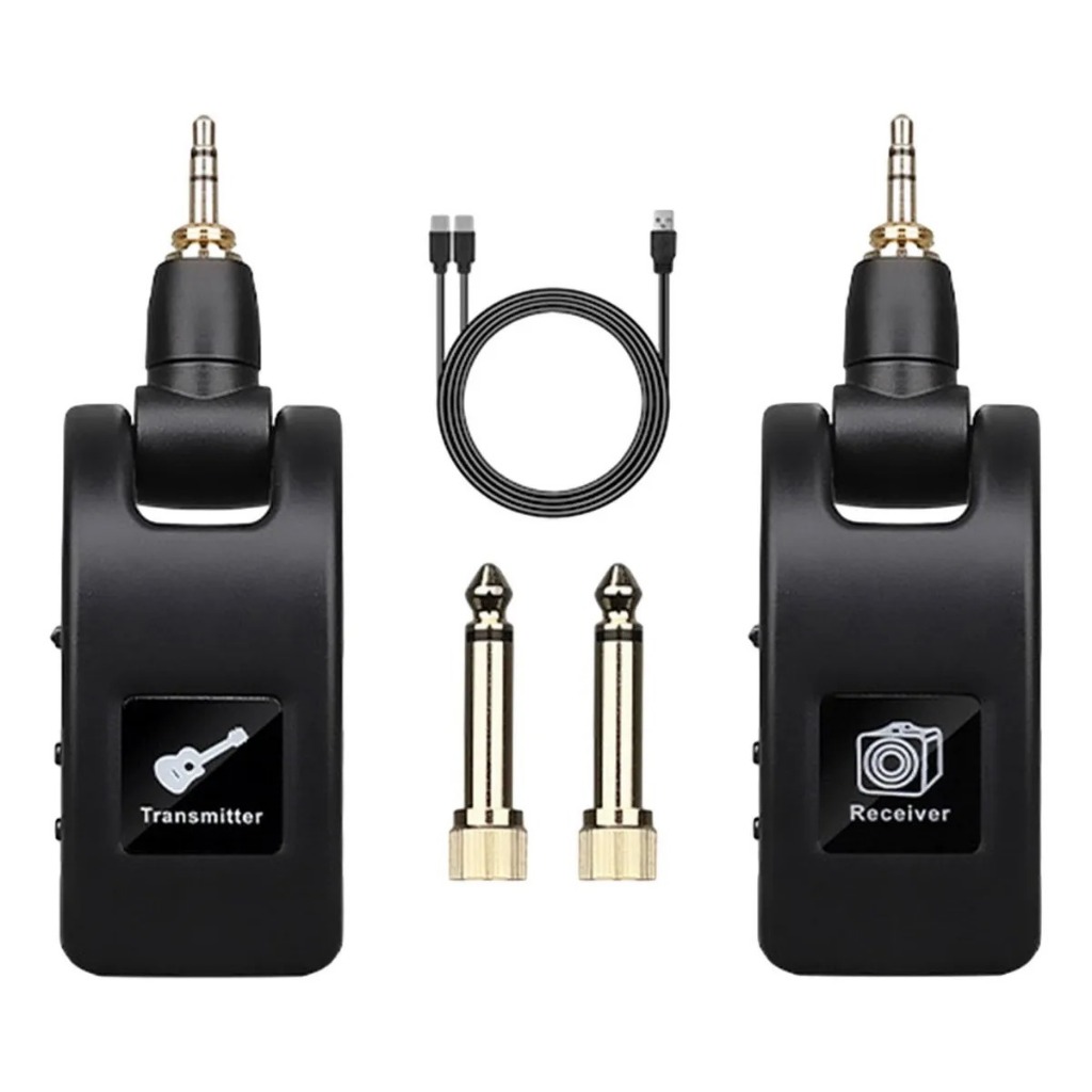 TRANSMISSOR E RECEPETOR  SEM FIO P2+P10 GUITARRA em Oferta na Shopee