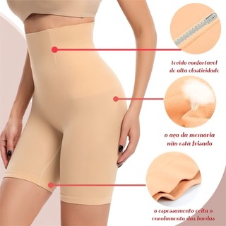 Cinta Modeladora Simples de Malha para Mulheres Cinta Afina Barriga Levanta Bumbum Short Leggin Modelador-REF:826