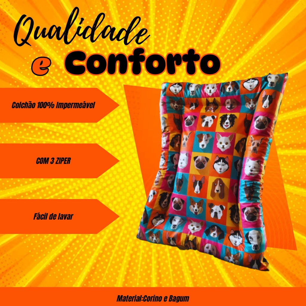 Cama pet Cama para cachorro caminha para cachorro ou gato 100% impermeável — imagem 2 de 2