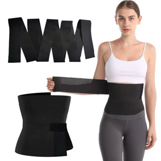 Cinta Modeladora Faixa Cintura Queima Gordura Preta Wrap Waist Trainer Tape em Oferta na Shopee