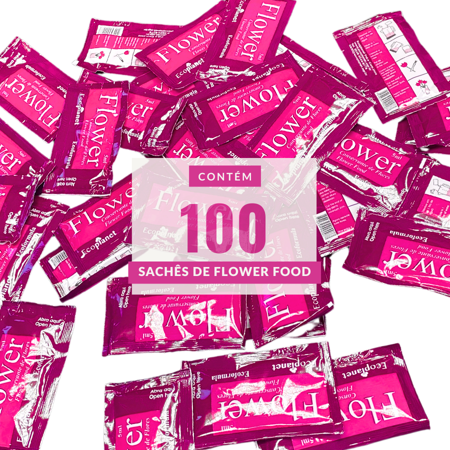100 Sachês de Conservante De Flores de Corte Naturais Flower Food em Oferta na Shopee