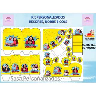 TEMA GABRIEL E SHIRLEY LEMBRANCINHA COM 80/160 ITENS (COM OU SEM NOME) em Oferta na Shopee