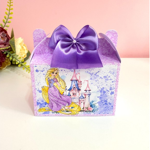 Caixa Maleta Rapunzel - Lembrancinha Personalizada Festa Aniversário Princesas da Disney