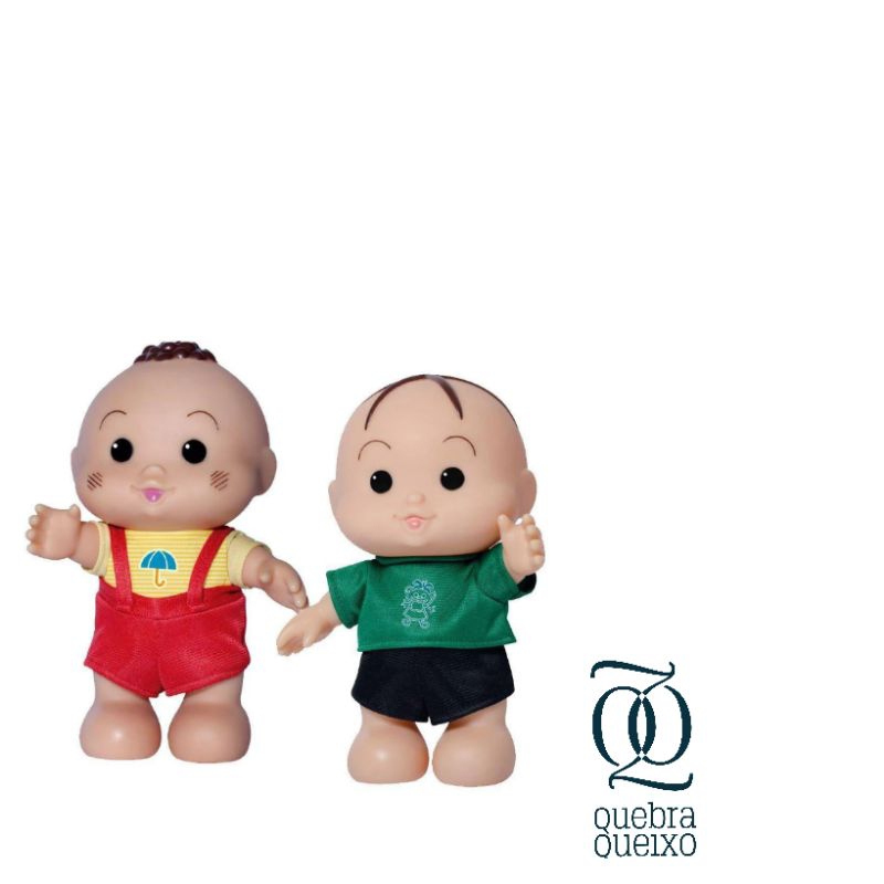 Kit Bonecos Cebolinha e Cascão Iti Malia Turma da Mônica Original Babybrink