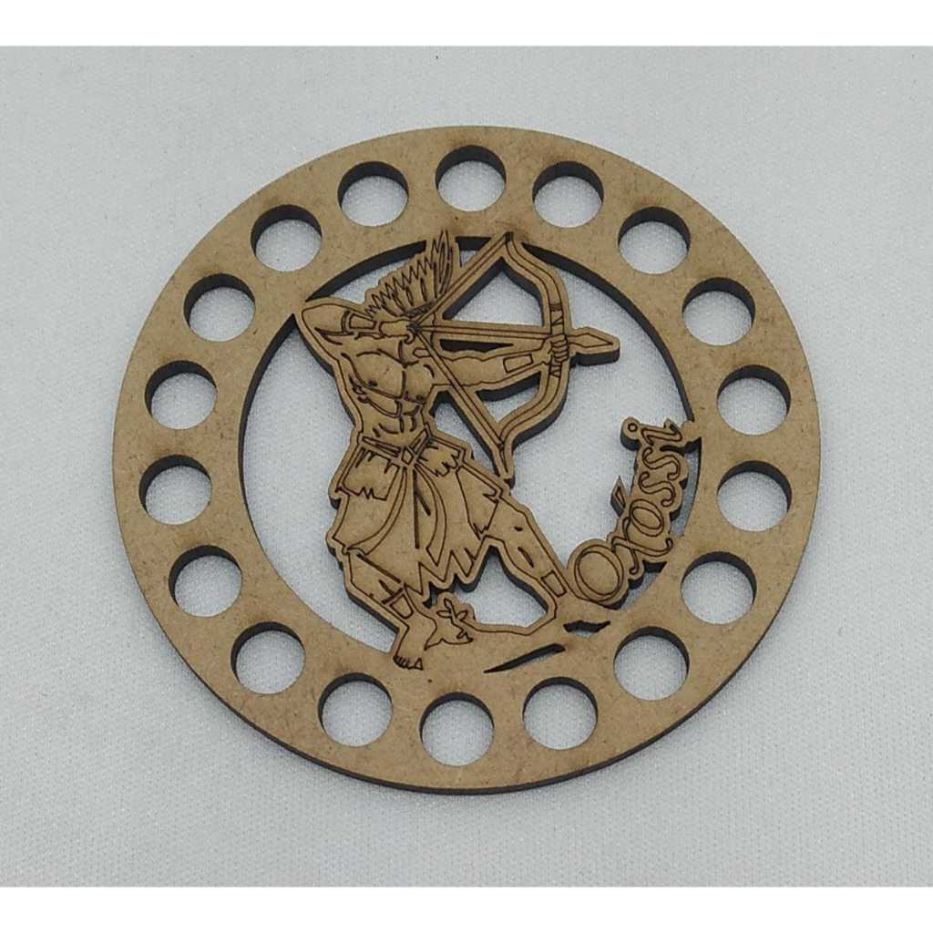 Naloir MDF - Base 8cm Para Artesanato em Fio de Malha Oxossi MDF