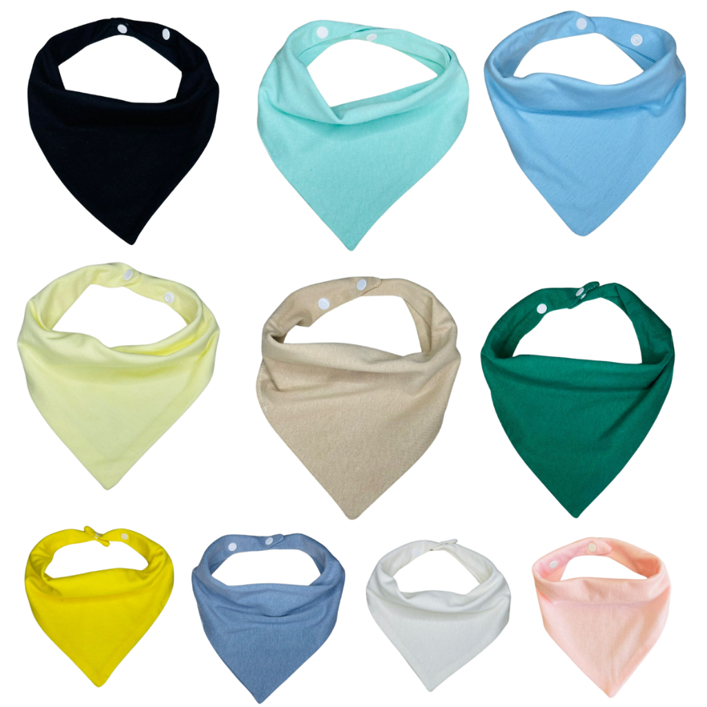 Kit C/ 10 Babadores Bandana  Enxoval Maternidade