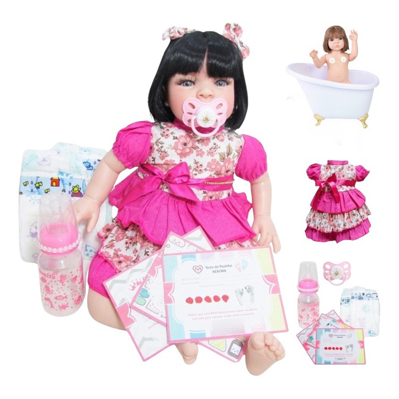 Bebê Reborn Menina Em Silicone em Oferta na Shopee
