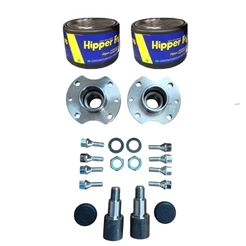 Kit Cubo de roda Fiat para carretinha reboque carreta cap de 800kg o kit suspensão reforçada ponta de eixo suspeçao
