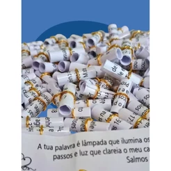 200 Versículos Promessas Enroladas Lembrancinhas Eventos Igreja, aniversário, chá de bebê Barizado