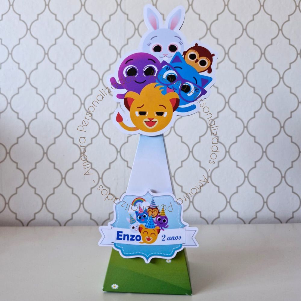 CAIXA PIRÂMIDE PERSONALIZADA PARA LEMBRANCINHAS BOLOFOFOS | CAIXINHA | FESTA INFANTIL | ANIVERSARIO