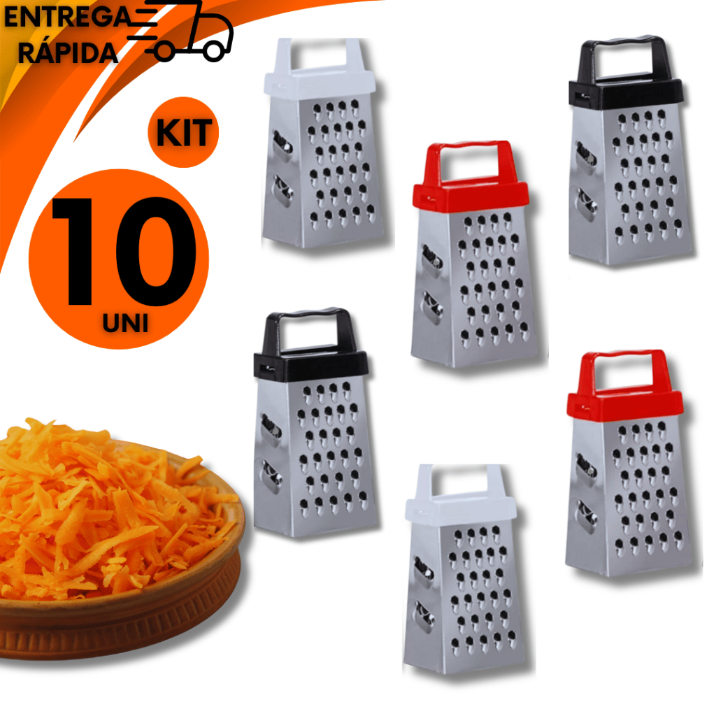 Kit 10 Peças Multiuso  Mini Ralador Inox Ralador Multifuncional Mini Ralador Lembrancinha Ultensilios De Cozinha