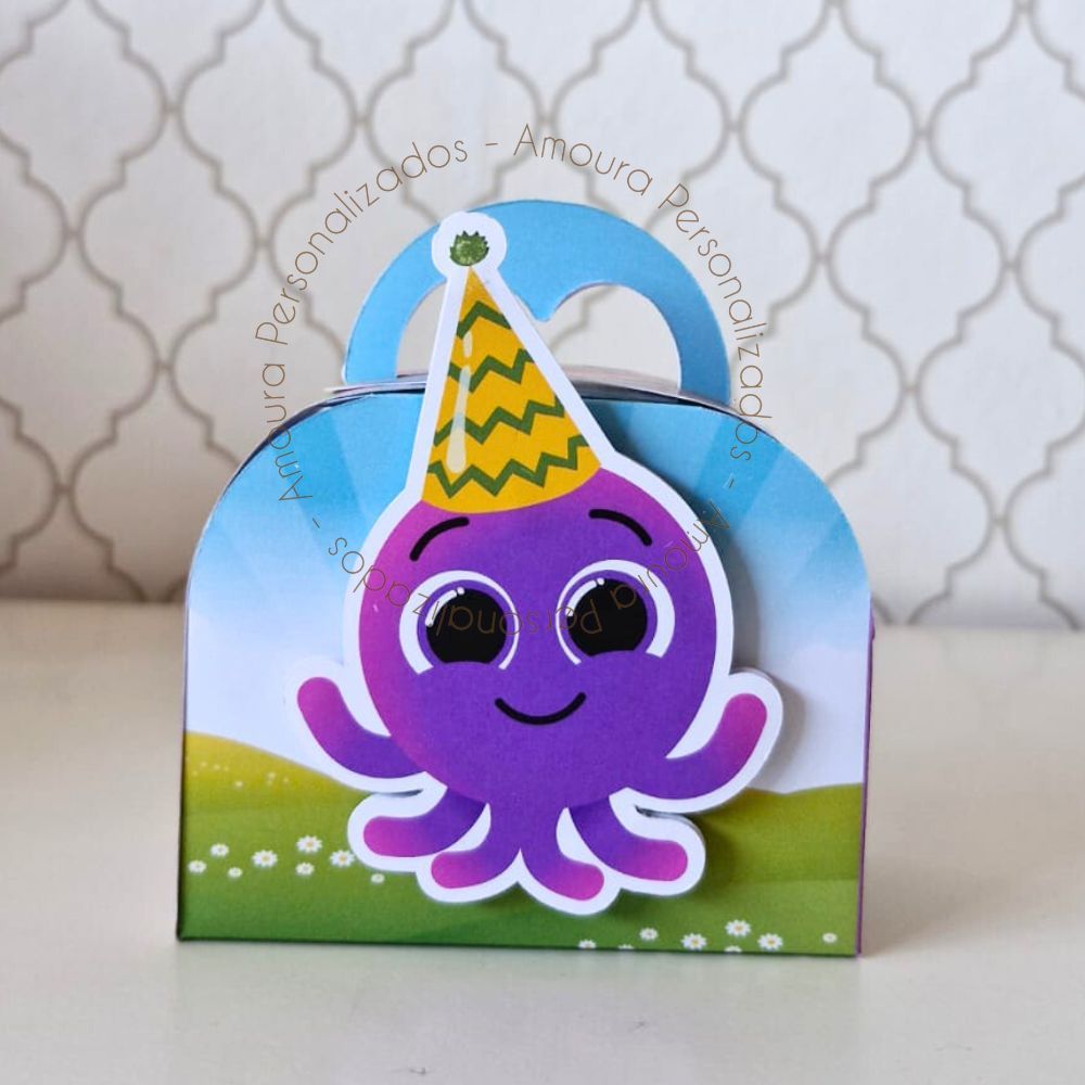 CAIXA MALETA PERSONALIZADA PARA LEMBRANCINHAS BOLOFOFOS | CAIXINHA | FESTA | ANIVERSARIO
