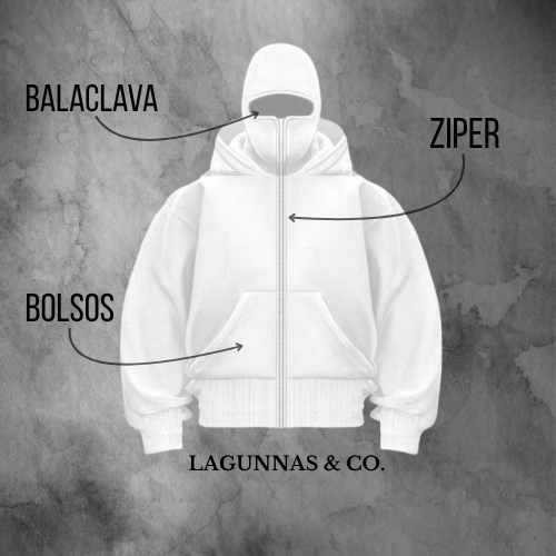 MOLETOM COM BALACLAVA MASCARA NINJA, 2025 2026, MINIMALISTA — imagem 2 de 2