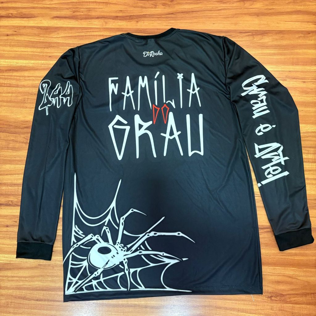 Camisa Família do Grau Manga Longa Aranha blusa manga comprida Grau é arte 244 Mandrake