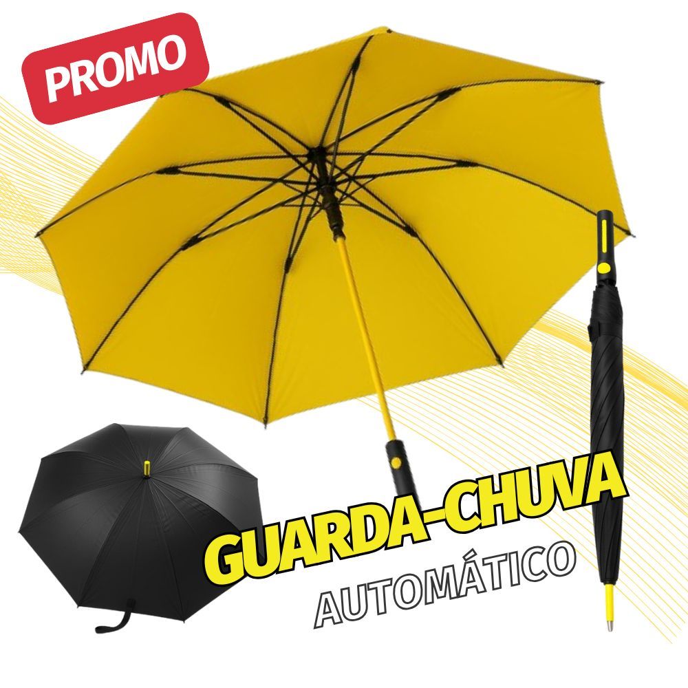 Guarda Chuva Grande Automático Reforçado Fibra De Vidro Proteção Solar em Oferta na Shopee