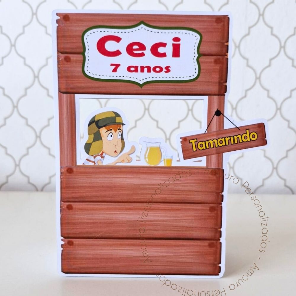 Caixa Retangular BARRACA Lembrancinha Personalizada TURMA DO CHAVES | CAIXINHA | FESTA | ANIVERSARIO