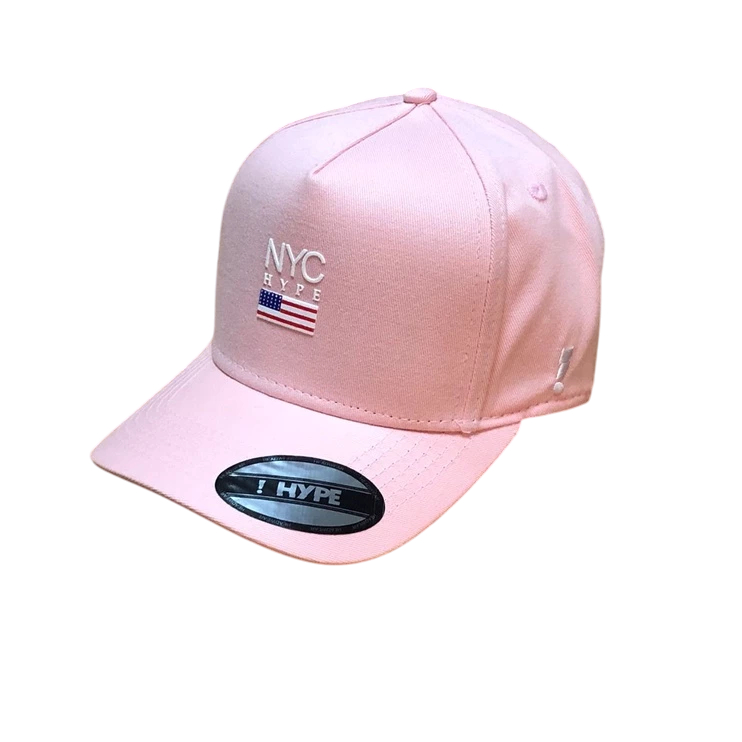 Boné Hype Aba Curva Bandeirinha NYC New York City USA - Rosa