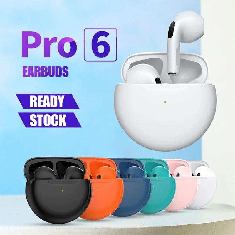 Fone Bluetooth Sem Fio Pro 6 TWS Hi-Fi