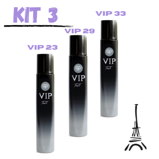 Kit 3 Perfume Touti Vip 23 Good Fragrância Girl Vip 29 Scandal Vip 33 Olympéa