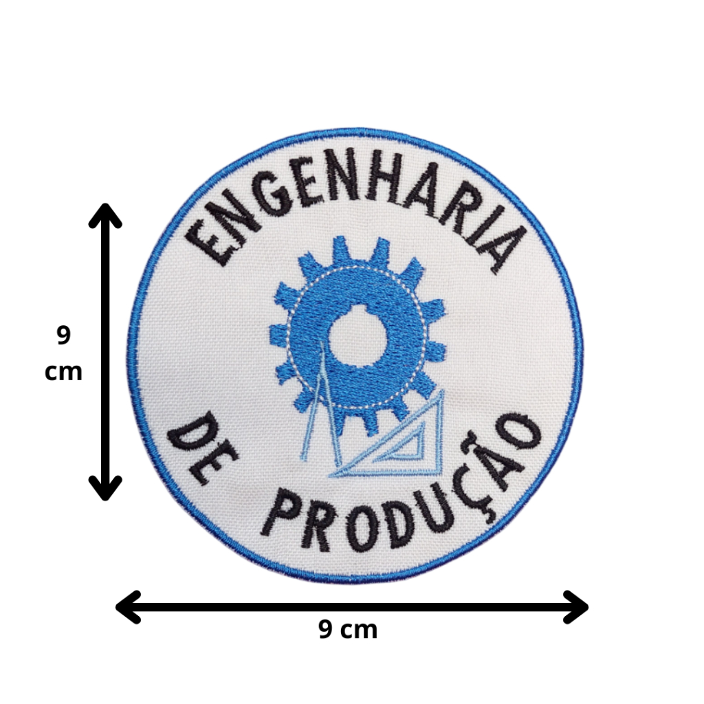 Patch Profissão Engenharia de Produção Bordado 9x9