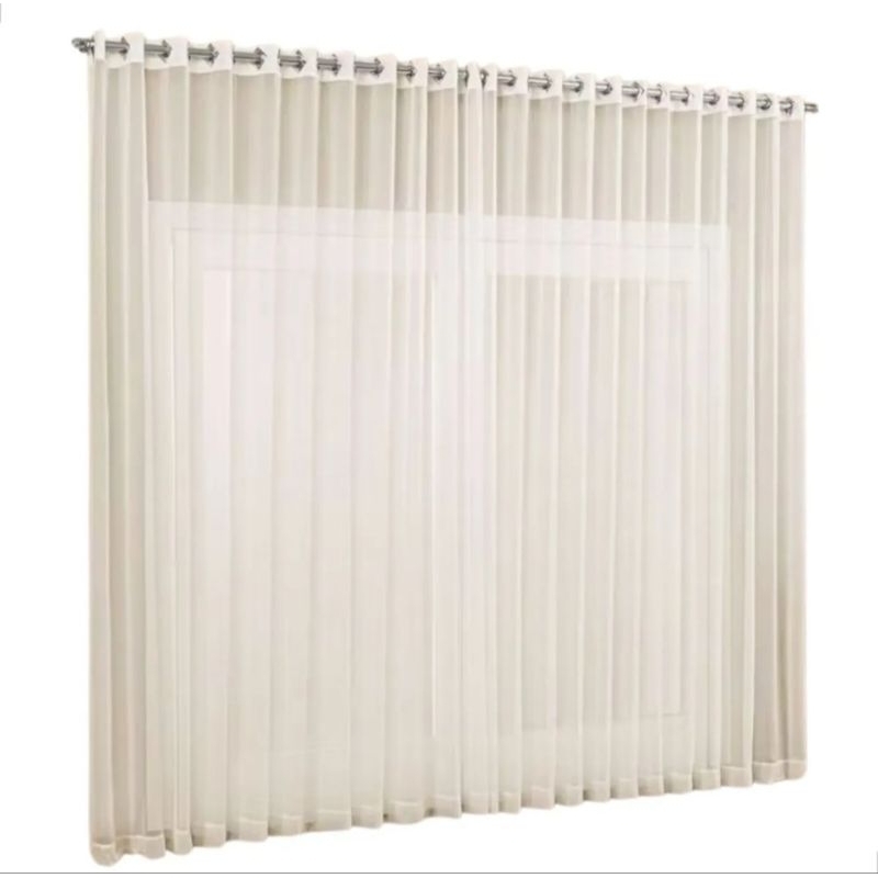 Cortina de Voil Para Sala e Quarto 5,00x2,10 Para Varão