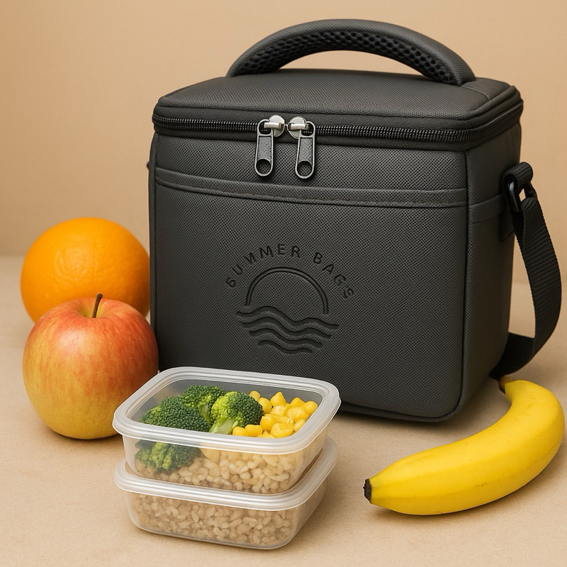 Bolsa Térmica Fitness Impermeável Academia Lancheira Marmiteira Viagem Preta