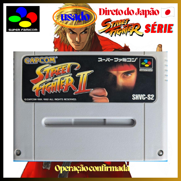 Diretamente do Japão 🎮 Super Famicom 🎮 Street Fighter 2（Original japonê