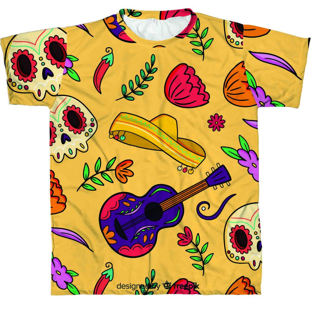 Camiseta Infantil Caveiras do Mexico