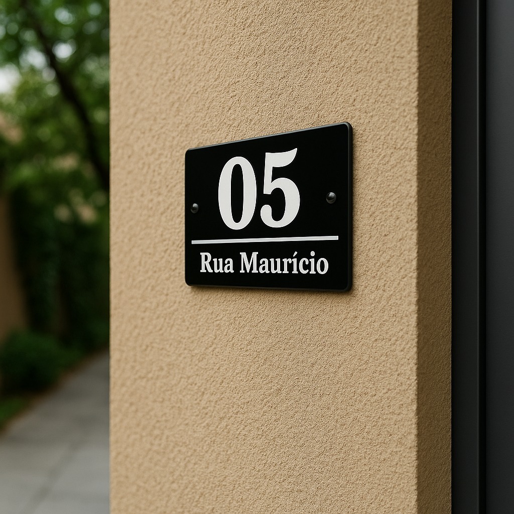 Placa de Endereço Número Casa Residencial  Empresas Casa