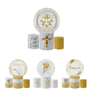 Kit Capas Festivas Para Painel e Cilindros Batizado Infantil Católico Decoração em Oferta na Shopee