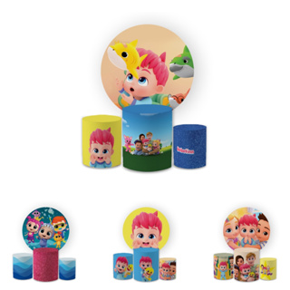 Kit Capas Festivas Para Painel e Cilindros Bebefin Aniversario Decoração Infantil em Oferta na Shopee