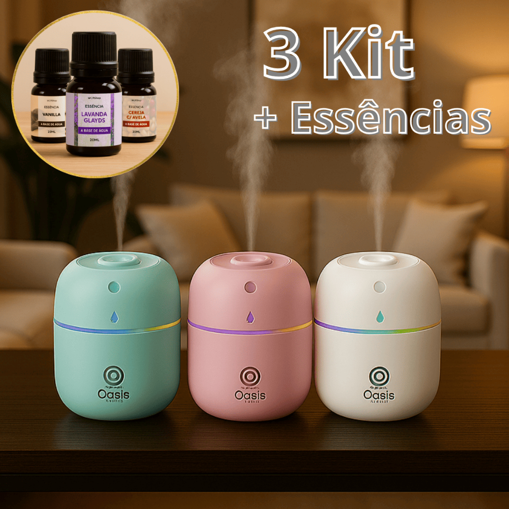 3 Peças Umidificador Atomizador De Ar Doméstico Portátil Umidificador De Escritório + 3 Essências em Oferta na Shopee