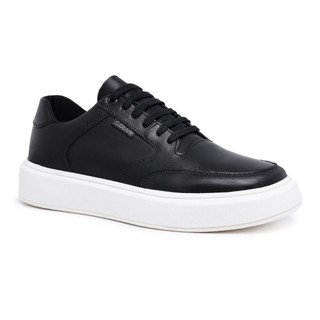 Sapatênis Casual Masculino Couro Legítimo Palmilha Gel Sola Alta Leve Tendência