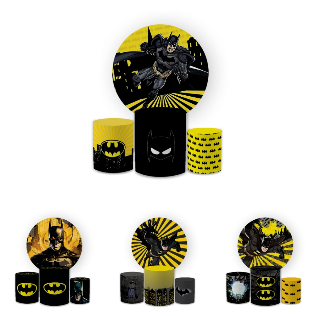 Kit Capas Festivas Para Painel e Cilindros Batman Infantil Aniversario Decoração em Oferta na Shopee