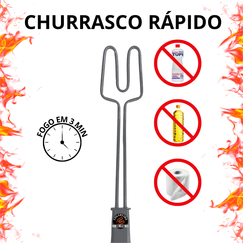ACENDEDOR ELÉTRICO POTENTE P/ CHURRASCO, LENHA, LAREIRA OU FOGUEIRA 110 OU 220V