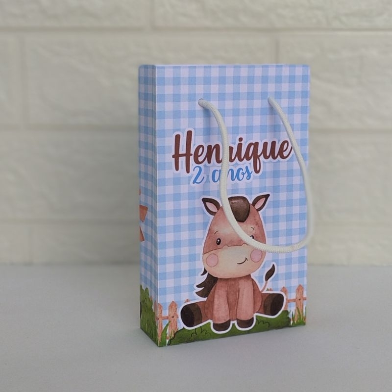 Sacolinha Tema Fazendinha Lembrancinhas para Aniversário Sacolinha Surpresa