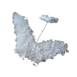 Asa de Anjo com Auréola branca 60x50 cm Para crianças Coroação Fantasias em Oferta na Shopee