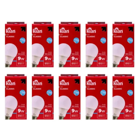 Kit 10 Lâmpada Bulbo Led 9w Luz Branca 6500k Bivolt Kian em Oferta na Shopee