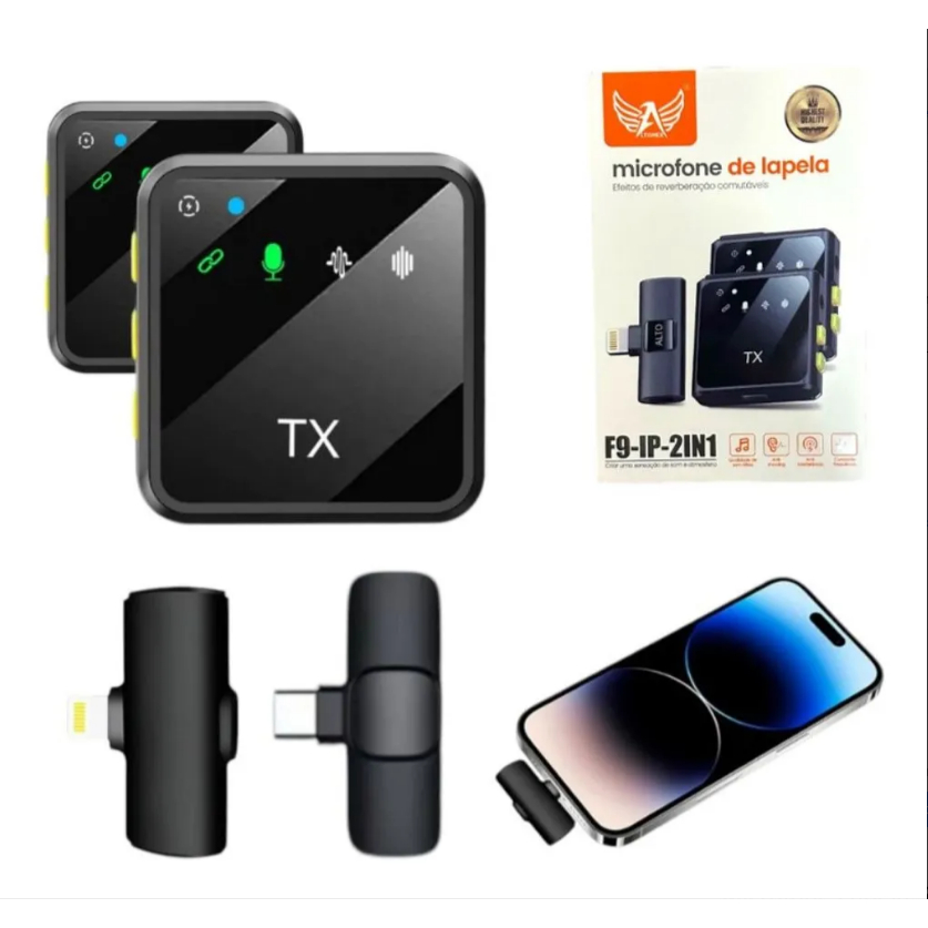 Microfone de lapela ALTOMEX F9-IP-2IN1