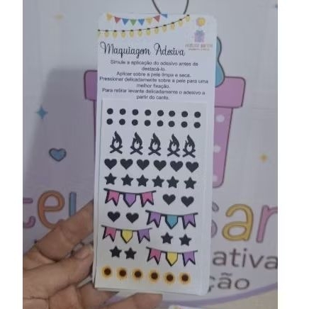 Maquiagem Adesiva para Festa Junina LEIA A DESCRIÇÃO